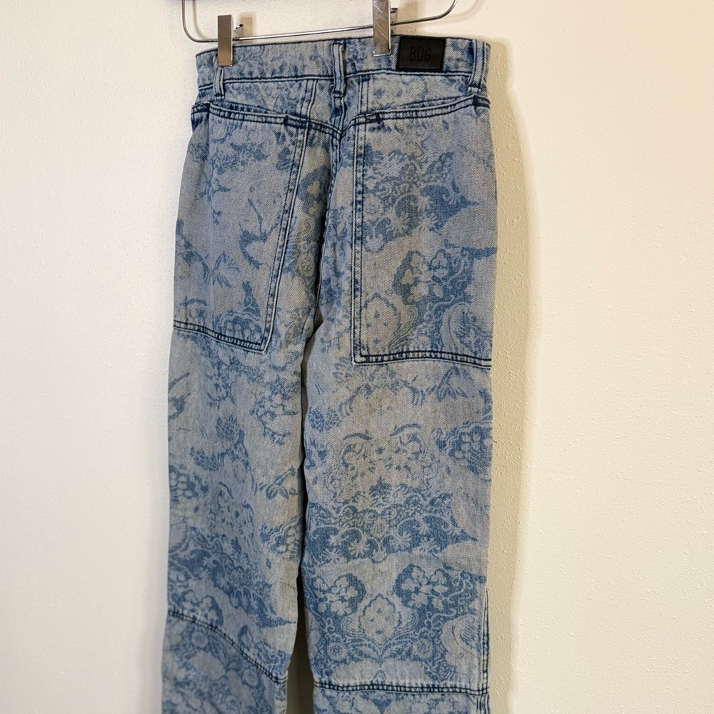 BDG Urban Outfitters Floral Acid Wash Baggy Jeans Y2K Wide Leg 24 - Picture 7 of 11